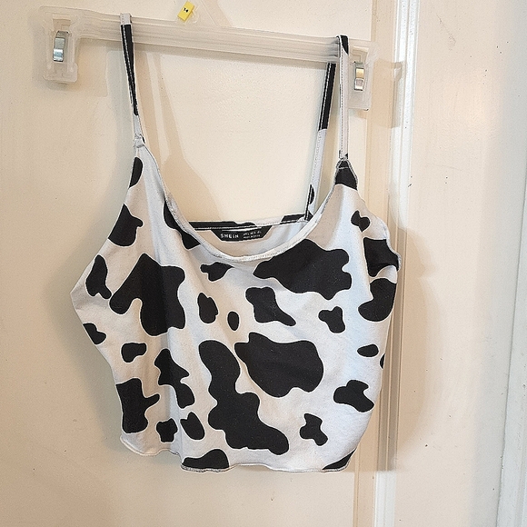 Shein cow print crop - Picture 1 of 2